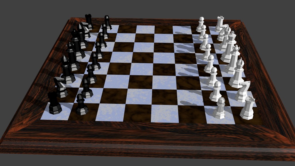 LOW POLY CHESS WITH PIECES preview image 2